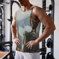 thumbnail image 5 of Gukieu Autumn Dragon Mountain View Print Men's Quick Dry Fitness Vest, Round Neck Sleeveless Fitness Bodybuilding Top-XX-Large, 5 of 7