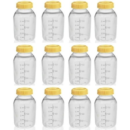 Medela Breastmilk Collection Storage Feeding Bottle Set W/lid 5oz /150ml X12 by Medela -
