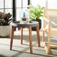 thumbnail image 2 of SAFAVIEH Charlen Outdoor Patio Round Side Table, Natural/Grey, 2 of 8