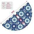 thumbnail image 3 of Yiaed Vintage Blue Print Christmas Tree Skirt , Tree SkirtsTree Mat for Christmas Winter Holiday Indoor Decorations-48", 3 of 7