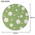 thumbnail image 2 of Round Tablecloth Daisy Design 60 Inch Wrinkle Free Table Cover Dining Kitchen, 2 of 5