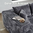 thumbnail image 5 of Ovios Plush Corduroy Sectional for Living Room Modular Gray Sleeper Sectional Couches and Sofas with Chaise Lounge Modern 104" Oversized L-Shape Sofa No Assembly Required, 5 of 10