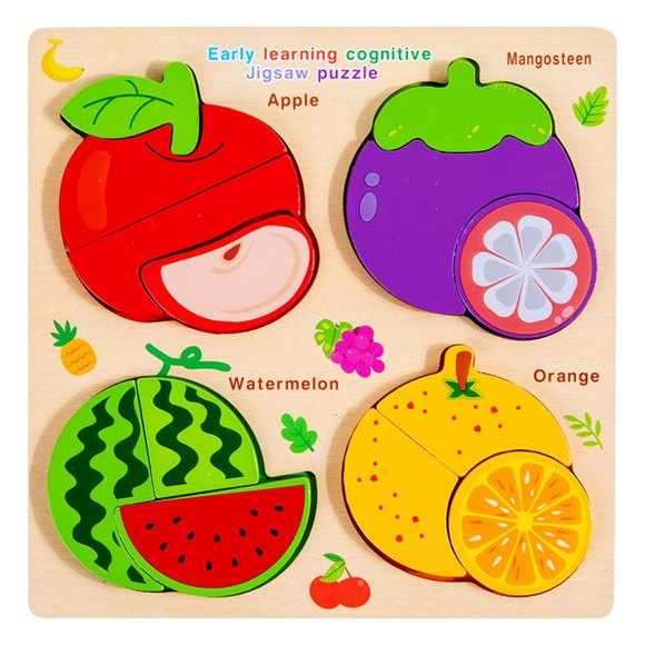 Educational Wooden Transportation Puzzle for Toddlers Early Learning Cognitive Jigsaw with Ship, Rocket, Bus, Plane