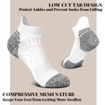 thumbnail image 2 of Tsoduce 5 Pairs Athletic Ankle Womens Socks Running Compression Socks for Women Cozy Low Cut Performance Soft Tab Socks, 2 of 6