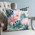 thumbnail image 4 of Pillow Covers 16x16 Set of 2, Summer Coastal Throw Pillow Covers Decorative Couch Cushion Cover, Palm Leaves Botanical Beach Starfish Shell Microfiber Soft Pillowcases for Bedroom Living Room Sofa, 4 of 9