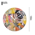 thumbnail image 2 of 10 Inch Wall Clock Battery Operated Silent Clock Decorative for Office, Kitchen, Outdoor, Living RoomPug Dog Geometric Triangle Striped Elegant, 2 of 4
