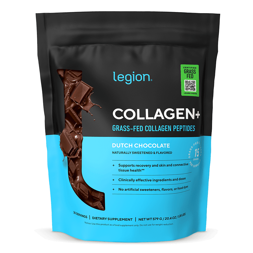 Legion Collagen+ Grass-Fed Collagen Peptides Powder, Fruit Punch, 15g Collagen, Zero Sugar, 30 Servings