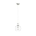 thumbnail image 2 of Hunter - High Oaks 1-light Brushed Nickel, Small Pendant Light, Dimmable, Formal Style, Globe Shaped, for Bedrooms, Dining, Living Rooms - 48060, 2 of 7