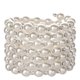 thumbnail image 1 of Pulsera elástica de perlas y diamantes brillantes, joyería nupcial Art Déco de 7 filas, 1 of 5