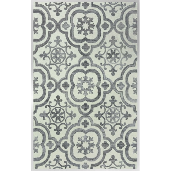 Rizzy Rugs Matrix Area Rug MRX102 Ivory Faded Mirrored 5' x 7' 6" Rectangle
