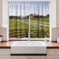 thumbnail image 2 of Ambesonne Farm House Kitchen Curtains, Rural Country House, 55"x45", Multicolor, 2 of 3