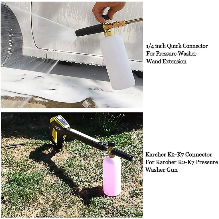 Pressure Washer Foam Cannon Snow Foam Lance & Extension Wand with 1/4”  Quick Connector & 5 Spray Tips; Pressure Washer&water Gun - AliExpress