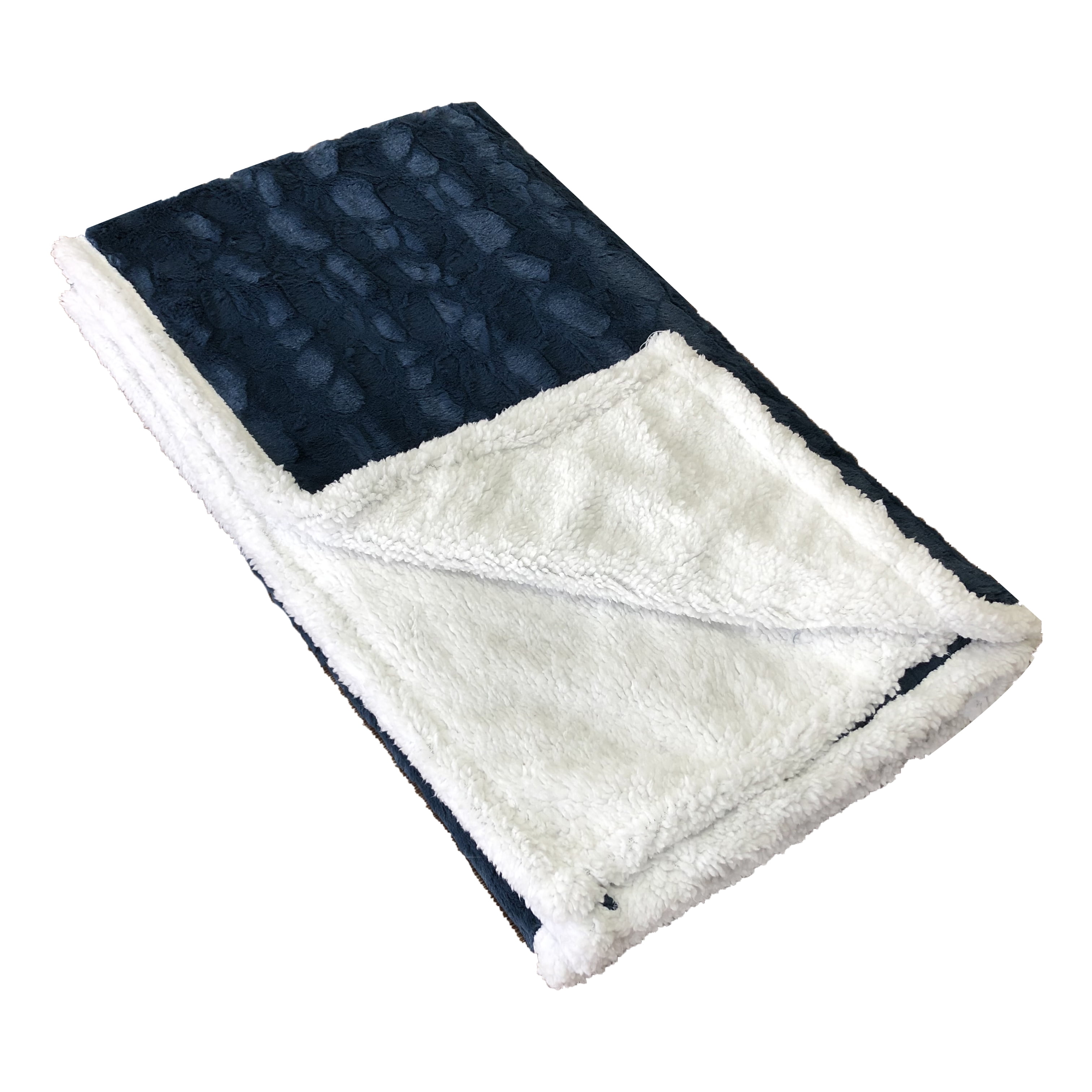 Madeline Sherpa Throw Indigo