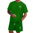 thumbnail image 1 of Playeras De Compresión Para Hombre, Conjunto De Dos Piezas De Camiseta Y Pantalones Cortos De Manga Corta Con Estampado Completo Para Hombre, Camisa Estampada Y Pantalón Corto., 1 of 5