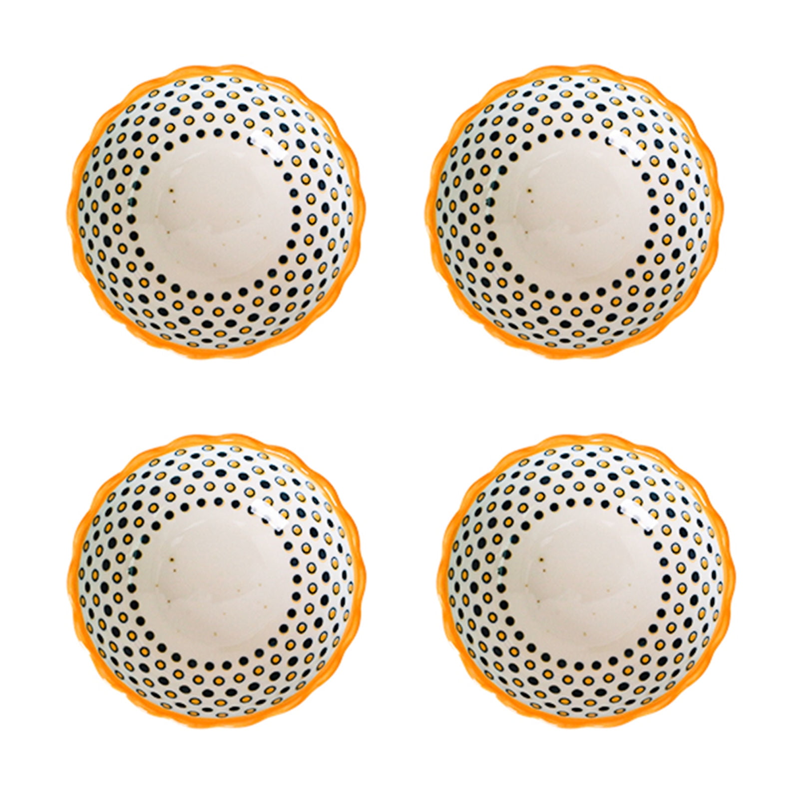 Haifle/ European Style Sushi Soy Sauce Dish, Sauce Dishes, 4pc Ceramic Dipping Bowls, Small