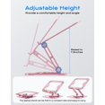 thumbnail image 3 of Soporte para laptop LOXP ajustable, giratorio 360°, plegable, para 10-16", rosa, 3 of 6
