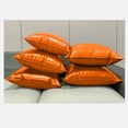 thumbnail image 6 of Fasiaou Faux Leather Decorative Throw Pillow Covers Modern 18x18 inch, Farmhouse Cushion Cases Luxury Pillowcases for Couch Bed Sofa Living Room,Orange, 6 of 6