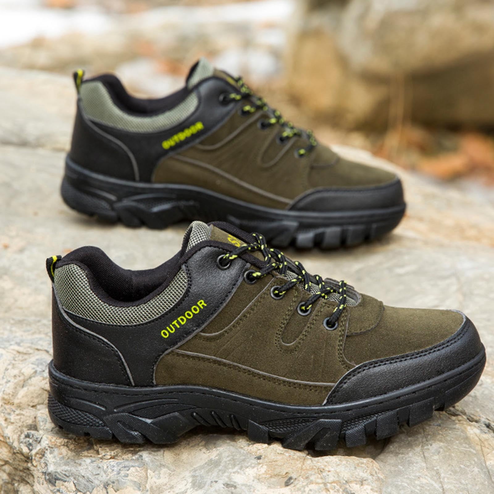 Mens Plus Size Hiking Shoes Spring Summer New Arrival Outdoor Round Toe Comfortable Non-Slip Casual Sneakers for Daily Walking