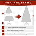 thumbnail image 3 of TYUIOP Artificial Christmas Tree, Premium Unlit Hinged Design, Dense Branches Realistic Holiday Décor w/Easy Assembly 4.5ft Black, 3 of 9