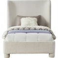 thumbnail image 7 of Meridian Furniture Penny Cream Boucle Fabric Twin Bed, 7 of 7