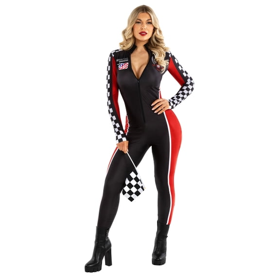 Morph Racer Bodysuit Costume Women Halloween Costume for Women Red XX-Large