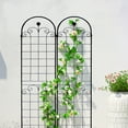 thumbnail image 5 of 86.7" x 19.7" Garden Trellis, 2 Pack Outdoor Wedding Arbor, Metal Arch Trellis for Climbing Plants Arbor Party Decoration Décor, 5 of 8