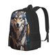 thumbnail image 1 of Fotbe Oil Painting Tribal Wolf Mochila para Hombre y Mujer - Tela Oxford 600D Resistente - Mochila Impermeable de Gran Capacidad para Escuela, Viajes y Senderismo, 1 of 6