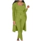thumbnail image 2 of Puntoco moda mujer Casual sólido manga larga camisola cuello redondo tops cuello pantalones largos conjuntos de tres piezas liquidación Puntoco Puntoco-2694, 2 of 5