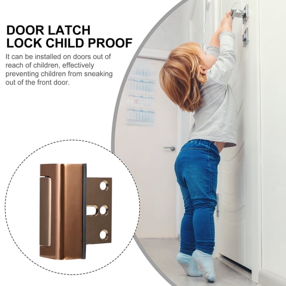 LOLIPPYY Heavy Duty Brown Door Chain Lock with 800 lbs Force Resistance for Enhanced Door Security and Safety