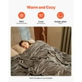 thumbnail image 2 of VEVOR Queen Size Blanket, 90 x 90 inches, Lightweight and Fuzzy Throw Blanket for Bed, Cozy Grey Queen Blanket for All Season, Warm Plush Machine Washable Bedding, Grey, 2 of 8
