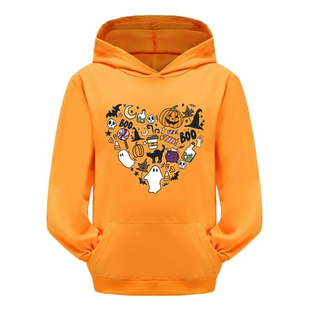 

Child Toddler Boys Girls Long Sleeve Letter Prints Warm Hoodie Pullover Tops Kids Sweat Halloween Sweater Kids Baby Boy Football Outfit Winter Clothing