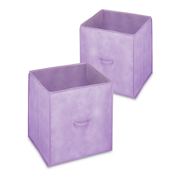 straffen D.w.z Silicium Whitmor 14" Collapsible Cube - Set of 2 - Purple - 14" x14" x 14" -  Walmart.com