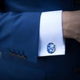 thumbnail image 3 of Flag of Israel Men's Stainless Steel Cufflinks Set for Formal Attire - Ideal for Business Meetings and Special Occasions, 3 of 6