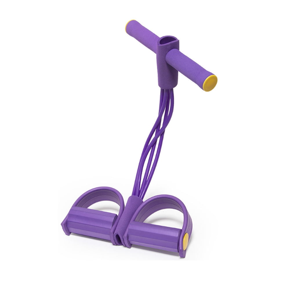 4Tube Foot Pedal Pull Rope Resistance Waist Leg Exercise Fitness Yoga