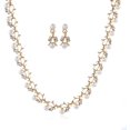 thumbnail image 1 of Conjunto de collar de aretes de diamantes de imitación de perlas de imitación, accesorios de joyería de elegancia exquisita JAMW Sencillez, 1 of 5