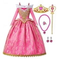 thumbnail image 1 of Vestidos de Princesa Aurora TYHTYM Disfraz de Bella Durmiente para niñas pequeñas Halloween Navidad, 1 of 3
