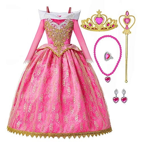 Vestidos de Princesa Aurora TYHTYM Disfraz de Bella Durmiente para niñas pequeñas Halloween Navidad