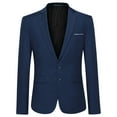 thumbnail image 3 of Cloudstyle Men's 3-Piece 2 Buttons Slim Fit Solid Color Jacket Smart Wedding Formal Suit, 3 of 7