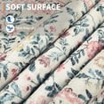 thumbnail image 5 of GlowSol 6'x9' Floral Area Rug Vintage Washable Rug Non-Slip Low Pile Farmhouse Floral Carpet for Living Room Bedroom, Pink, 5 of 8