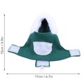 thumbnail image 4 of Ropa navideña para pájaros, traje de vuelo con capucha para pájaros, suave y agradable a la piel, para loro, Agapornis, cacatúa, verde, 4 of 8