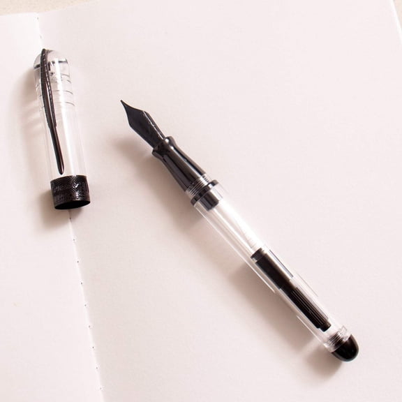 Pineider Avatar UR Demo Black Fountain Pen - Clear