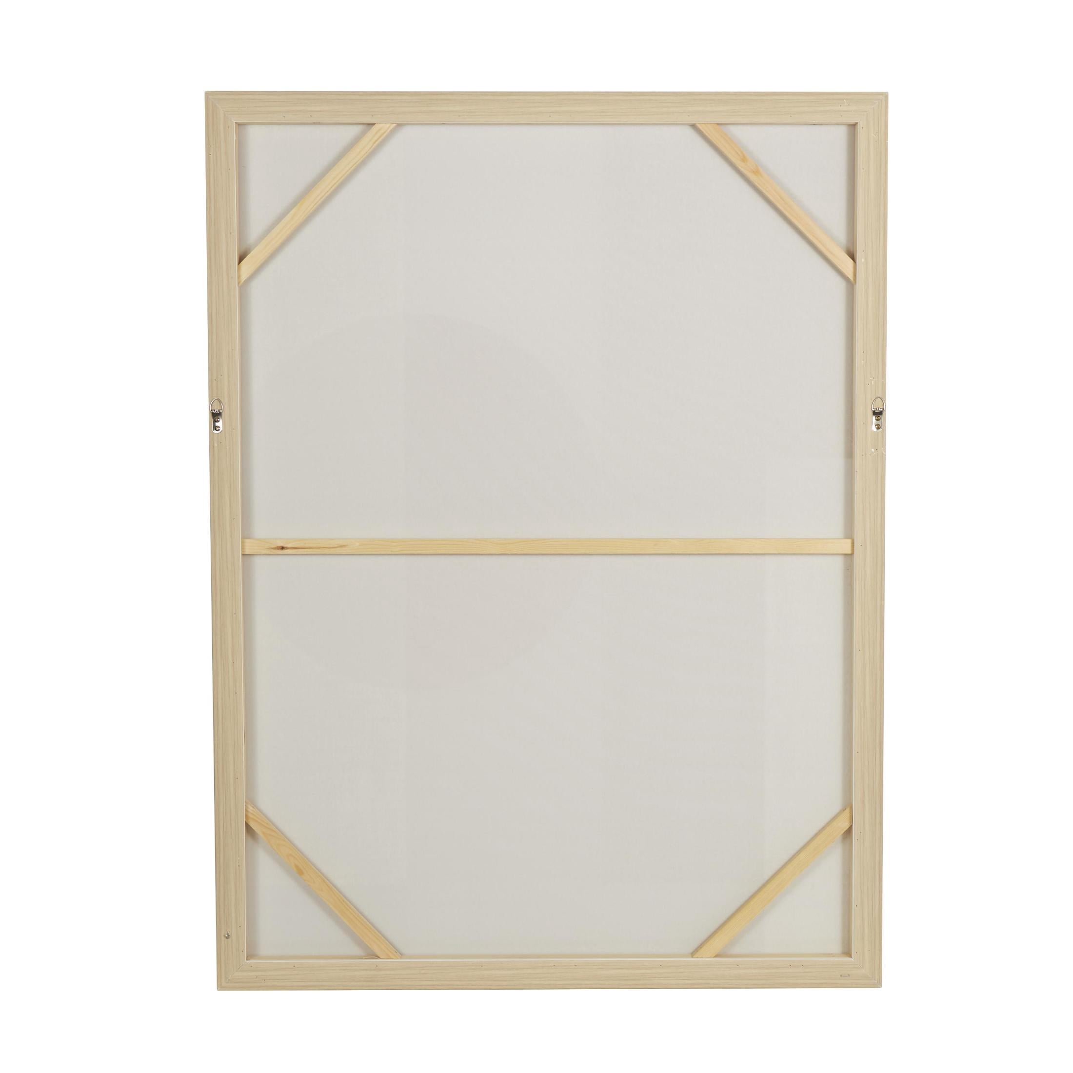36" x 47" Mid Century Modern Shape Geometric Framed Wall Art with Pink and Sage Accents, by DecMode