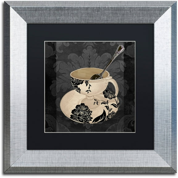 Trademark Fine Art "Vintage Cafe II" Canvas Art by Color Bakery Black Matte, Silver Frame