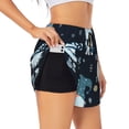 thumbnail image 2 of Haiem Gnome and Snowflakes Women's 2 in 1 Running Shorts - Lightweight Athletic Workout Gym Yoga Breathable Sports Shorts Liner with Phone Pockets-Small, 2 of 9