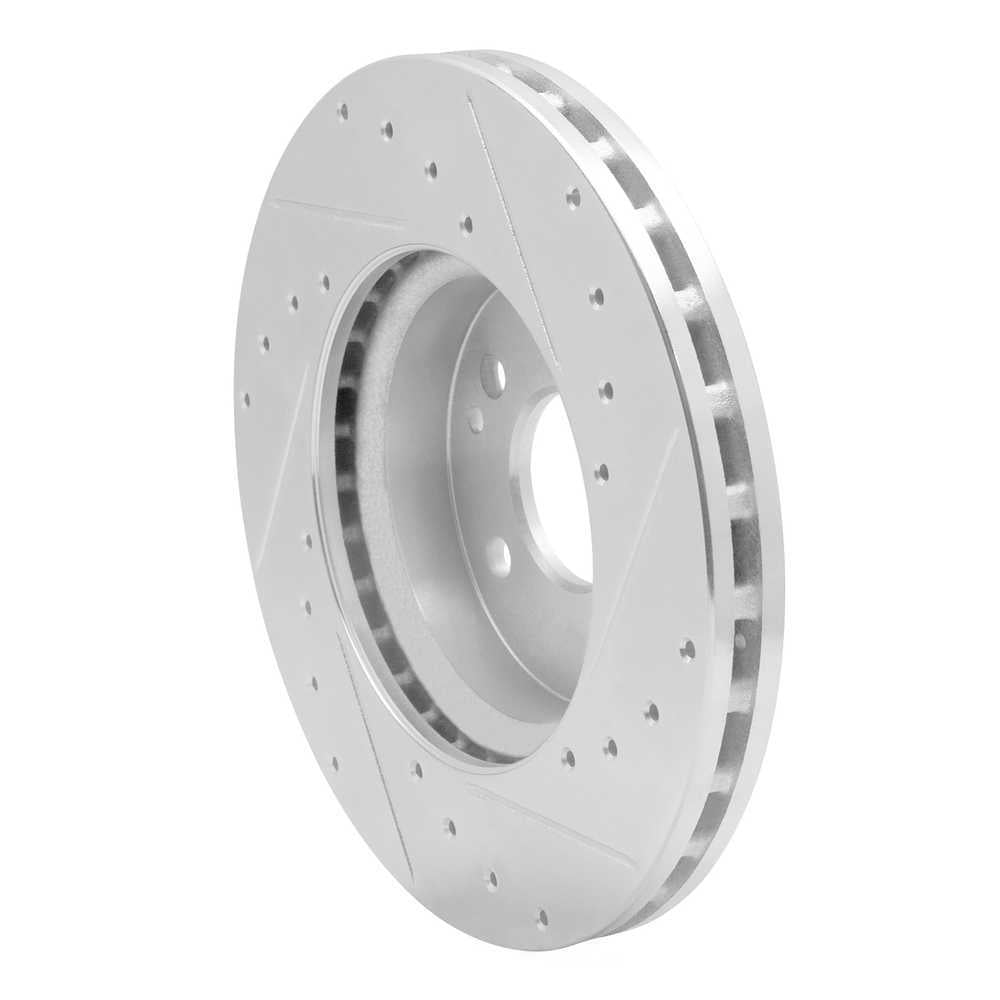 Dynamic Friction Company 631-63158L DFC Brake Rotor - Drilled And Slotted - Silver