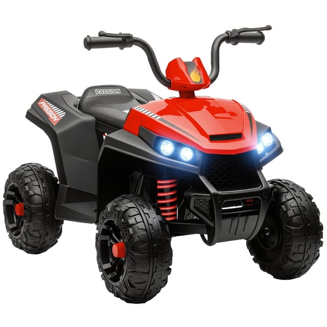 Qaba 12V Kids ATV Ride on Car Electric Toys Gift with Four Wheels Spring Suspension, Red