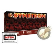 Microflex 2X Natural 11.4" Synetron 9.1 mil Latex Ambidextrous Non-Sterile Powder-Free Disposable Gloves With Textured Finish And Extended, Beaded Cuffs (50 Each Per Box)