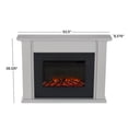 thumbnail image 4 of Bowery Hill 52" Slim Solid Wood and Glass Electric Fireplace in Bone White, 4 of 13