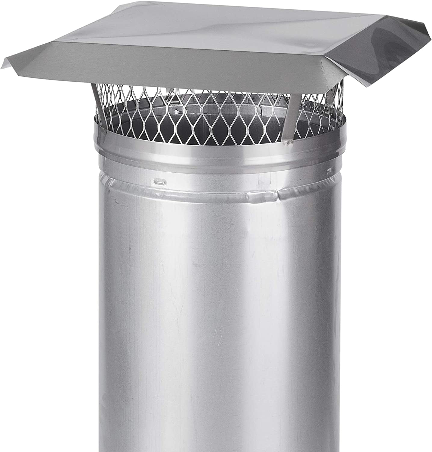 HY-C LC4 4" Round Stainless Steel Single Flue Liner Chimney Cap-Clamp - View #3