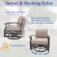 thumbnail image 5 of ALAULM Aluminum Outdoor Single Swivel Chair Set with 5.1" High-Resilience Seat Cushions, Removable Cushions for Backyard, Lawn, Porch, Sand, 5 of 6